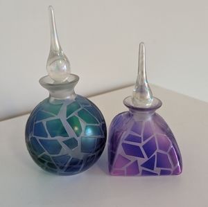 Cut Glass Fragrance Bottles (2)